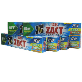 狮王ZACT渍脱双效牙膏150G 口气清新 6支装