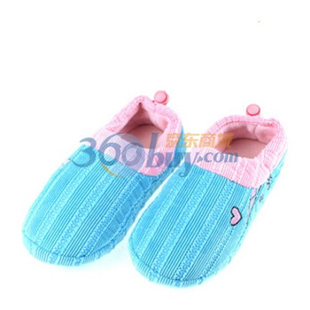 好宜购 可收缩软底孕妇月子保暖鞋 浅蓝色 40/41
