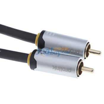 普罗林克（Prolink）HMC263-1000 RCA-RCA低音炮镀金音频线 10米