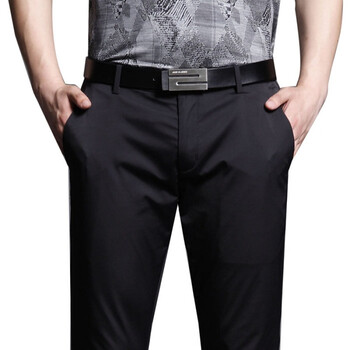 【FEIPINPAI】进口顶级锦纶棉时尚黑色休闲裤 免烫（修身）(nonbrand)K01-03 黑色 29(2.2尺)