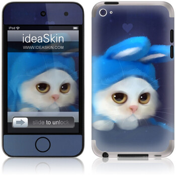 ideaSkin 苹果apple iPod Touch 4 像兔子的猫 外壳保护套贴膜炫彩贴 DAMD032154