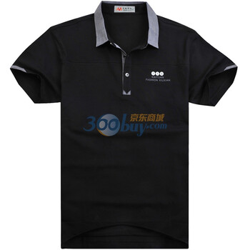 艾狄华伦 2012夏款时尚休闲男式翻领短袖T恤K8168 黑色 56
