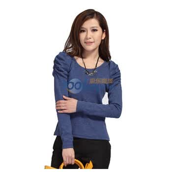 O.SA新品韩版百搭T恤 女ST10136 藏蓝 M