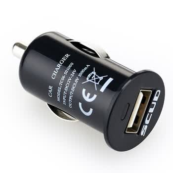 飞毛腿（SCUD）MINI便携式USB车载充电器STC-06/USB车充/车载万能充/5V~1000mA