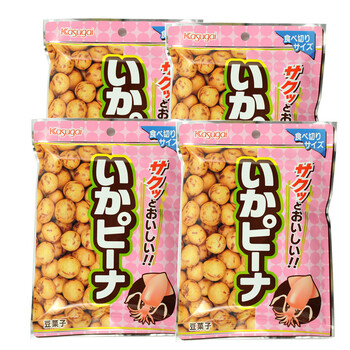 日本原装进口食品 春日井 香脆鱿鱼花生 65g*4包 #2479