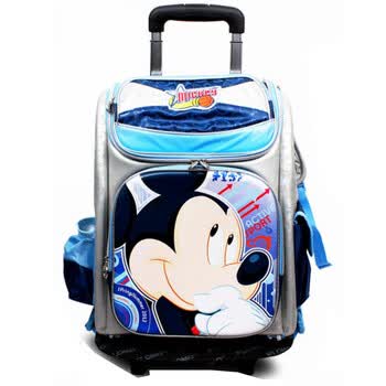 Disney迪士尼 小学生书包 儿童减负双肩书包可拆太空拉杆书包TR-M0414 蓝色