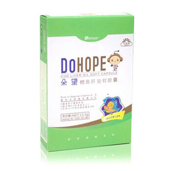 朵望 普装鳕鱼肝油软胶囊 香草味（6岁以内宝宝适用） 0-1岁