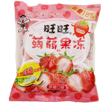 旺旺蒟蒻果冻(草莓)170g(加量18%)*4
