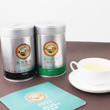 虎标苦荞茶组合装 黑苦荞茶+黄金鞑靼茶 398g*2罐