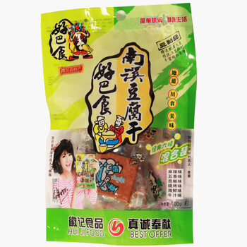 徽记好巴食豆腐干混合味（麻辣，泡椒，烧烤，五香，牛肉）100g*10