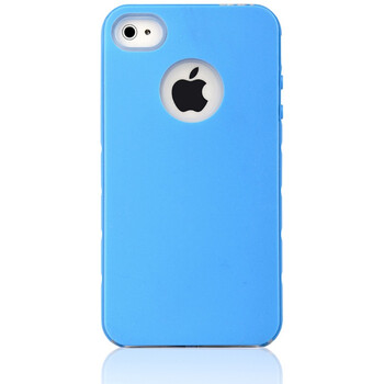 沃尤尼（VOUNI）iPhone商务磨沙保护壳 适用于iPhone4/4s 蓝色