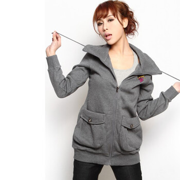 IROCK艾锐克女开襟卫衣 5811107 深麻灰 XXL 175/96A