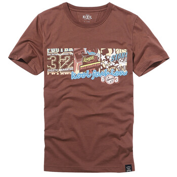 Kool 酷感印花T恤 112006001 咖啡色 XXL