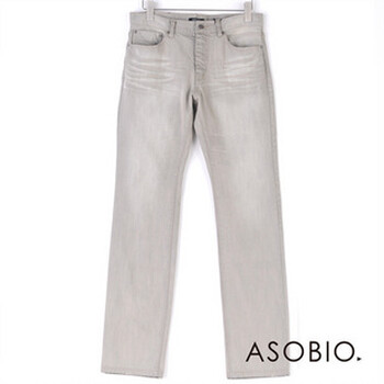 ASOBIO 男式牛仔长裤重水洗直筒牛仔裤3113631963 石灰绿 44
