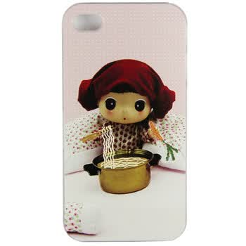 唯珍 苹果 Apple iPhone 4 4S浮雕保护壳 彩绘壳 背壳 护盾（迷糊娃娃）