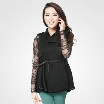 catsalley 新品 2012新款春夏款双排扣女马甲裙 配腰带无袖背心裙