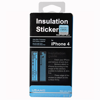 优胜仕（USAMS）苹果iPhone4边贴 手机保护贴（粉色）适用于苹果iPhone4