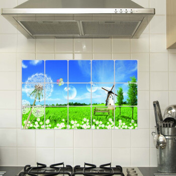 荷尖尖防油贴029 风车蒲公英 环保彩色田园风