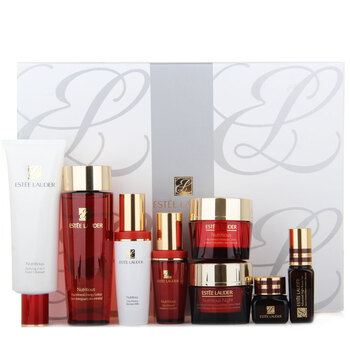 雅诗兰黛 红石榴八件套(洁面乳+精华水+乳液+日霜+晚霜+红石榴精华露+眼部密集精华露+特润眼霜)【图片 价格 品牌 报价】