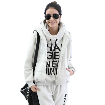 春季新品 周二福 秋冬<em>韩版</em>时尚加厚抓绒<em>马甲女</em>