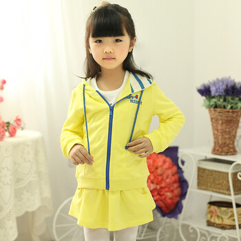 海贝(ihappy)女童春秋装运动型外套加短裙美少女