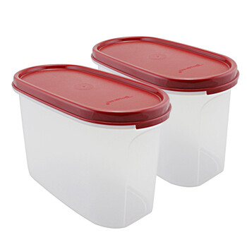 特百惠Tupperware MM椭圆2号2件套干货储藏保鲜盒 1.1L每个