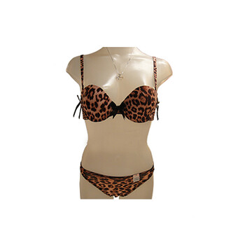 <em>爱美菲露</em>aimerfeel女士内衣-豹纹半杯<em>文胸</em>套装