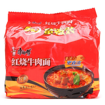 康师傅方便面】康师傅红烧牛肉经典五包103克
