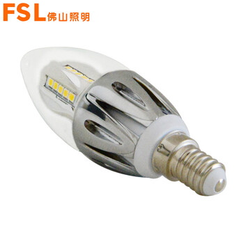 佛山照明 fsl led灯泡 节能灯具 尖泡 5W e14小螺口 百合系列 黄光