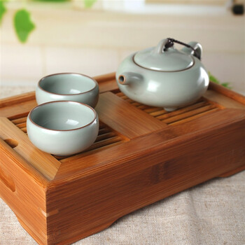 阳光飞歌 汝窑茶具 小盛水旅行茶具套装 罗汉杯D0001