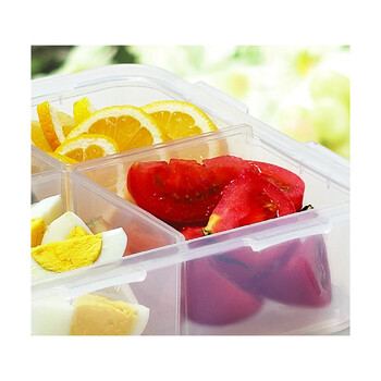
                                        乐扣乐扣 塑料保鲜盒HPL858C便当盒带分隔1.6L 饭盒食品盒                