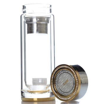 水中神300ml中号水晶杯9601双层透明玻璃杯 礼品杯子 茶杯 礼盒装