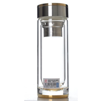 水中神300ml中号水晶杯9601双层透明玻璃杯 礼品杯子 茶杯 礼盒装