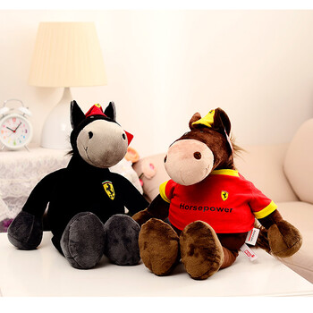 正版NICI法拉利马驴创意个性毛绒玩具小驴F1赛