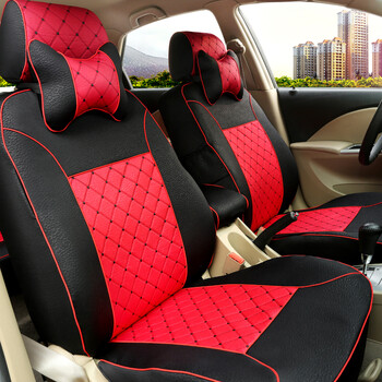 美驿 优质仿真丝杭绣菱形格子专车专用汽车座