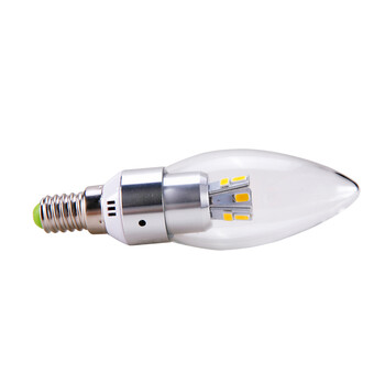 VNC 新一代360度发光灯泡 蜡烛灯LED E14水晶灯吊灯光源5W 360L02 暖白光5W