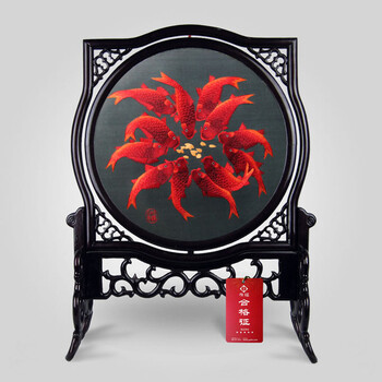 鱼 年年有余 湘绣 中国传统文化纪念品 出国好礼