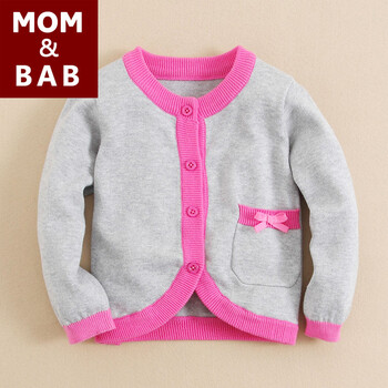 momandbab春秋冬新款 <em>女宝宝针织衫开衫</em> 婴儿
