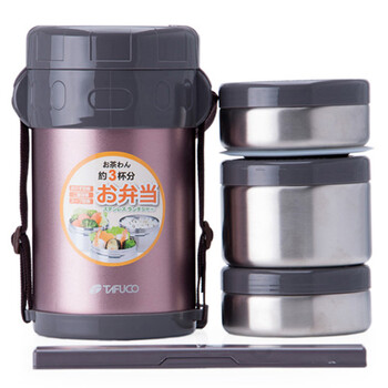 泰福高（TAFUCO）不锈钢保温饭盒保温桶 三层提锅304不锈钢1.5L