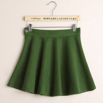 军绿色半身裙中长款 高腰半身裙中长