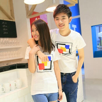 包邮【货到付款】飞雅戈 夏季情侣短袖体恤韩