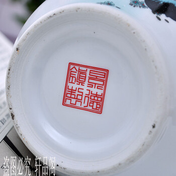【轩品阁】景德镇陶瓷器花瓶 现代时尚 家居摆设件 装饰品 工艺品 宜家