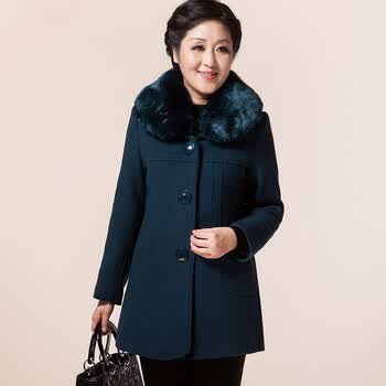 苏拉玛丽中年女装<em>妈妈装毛呢外套</em> 中老年女士