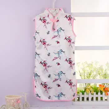 儿童旗袍裙<em>夏装</em>女童唐装中<em>大童</em>古筝演出服纯棉