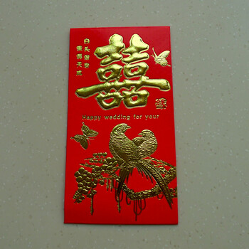 样样红 婚庆结婚用品喜庆饰品红包封红包结婚压岁祝福喜庆利是封大红包6个装 白头偕老 9*17cm