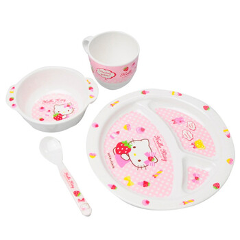 乐扣乐扣 HELLO KITTY 婴幼儿餐具4件套装（粉色）LBB461S4-KT