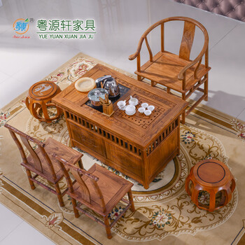 广东顺德家具红木简约小玲珑茶台多功能实木办