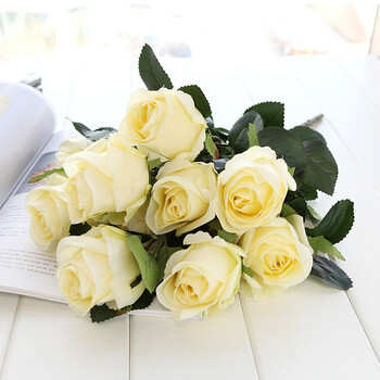 【Homix仿真花】Homix 10头如烟玫瑰仿真花束