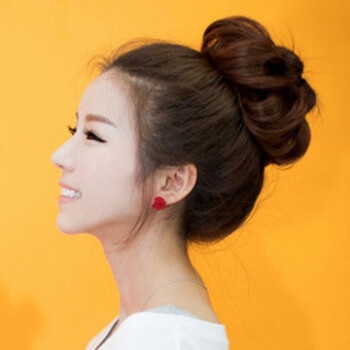 贝丽丝假发+可爱丸子头