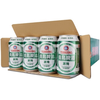 【青岛啤酒冰纯10度330ml*24听】青岛(Tsingd